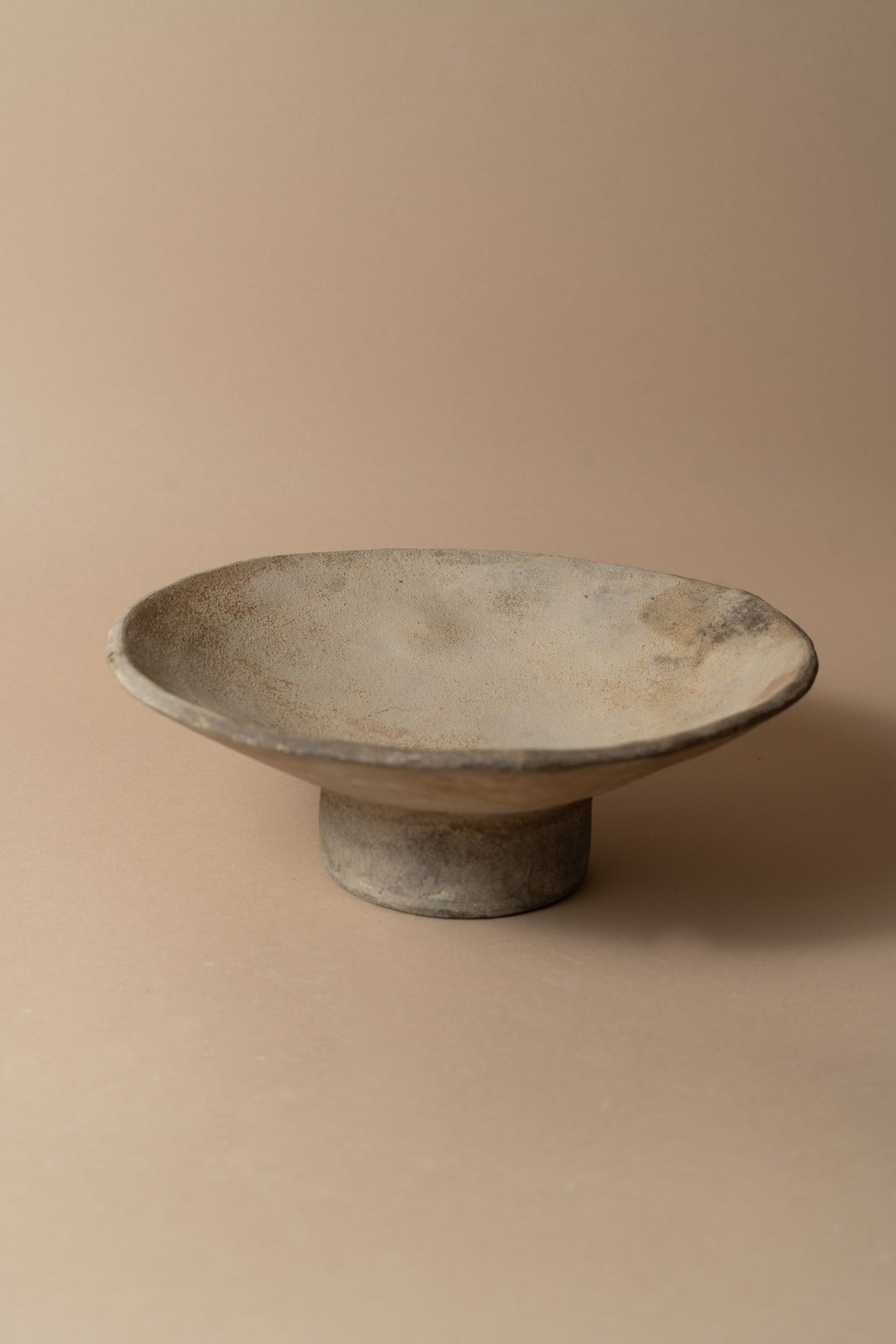 terracotta low pedestal bowl