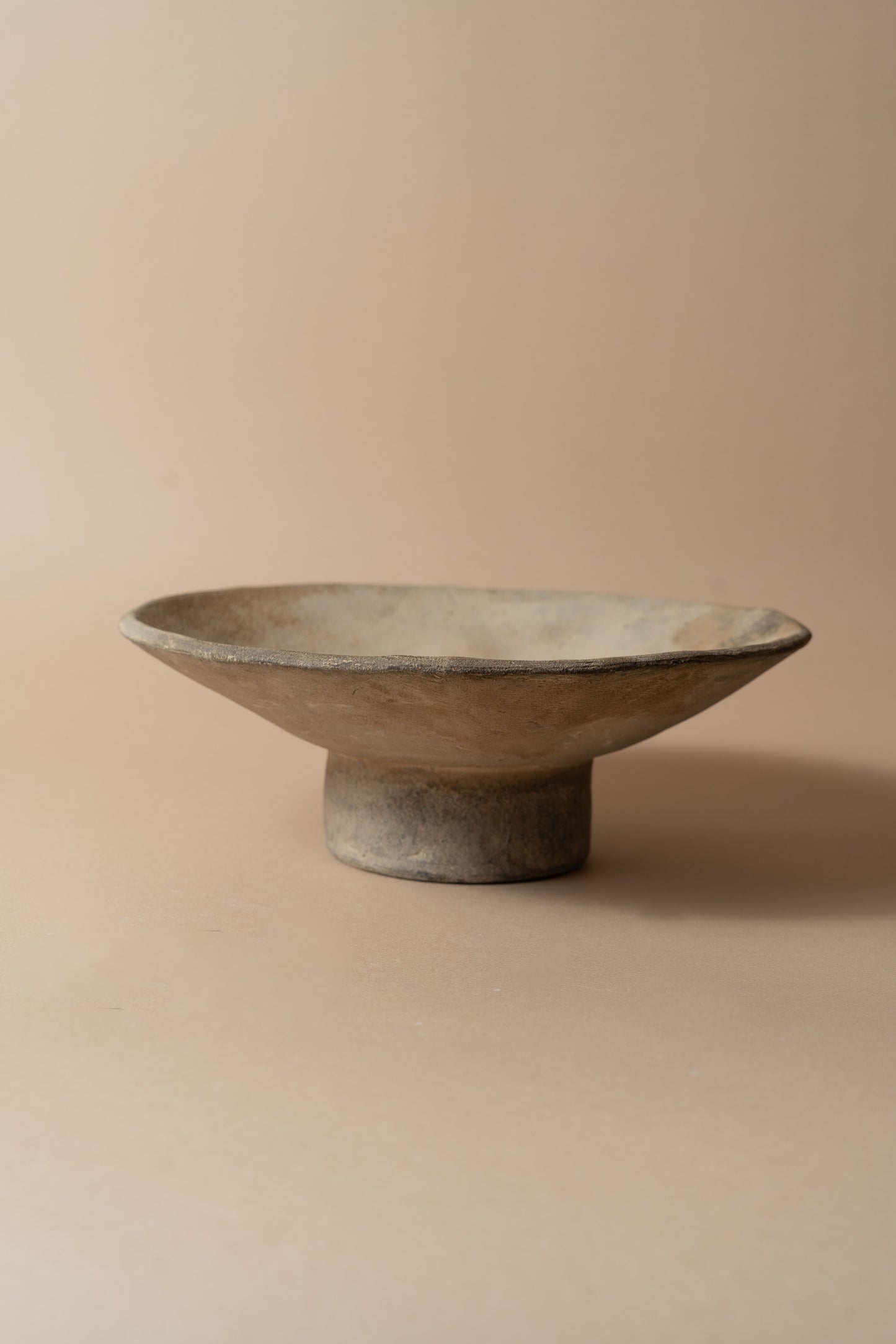 terracotta low pedestal bowl