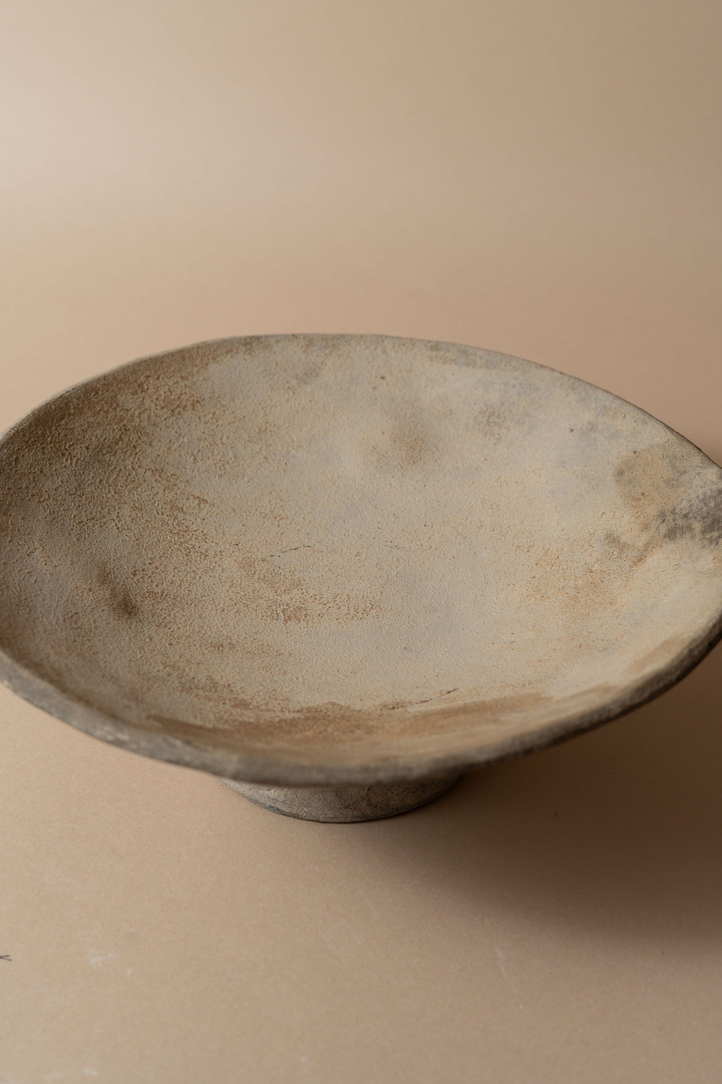 terracotta low pedestal bowl