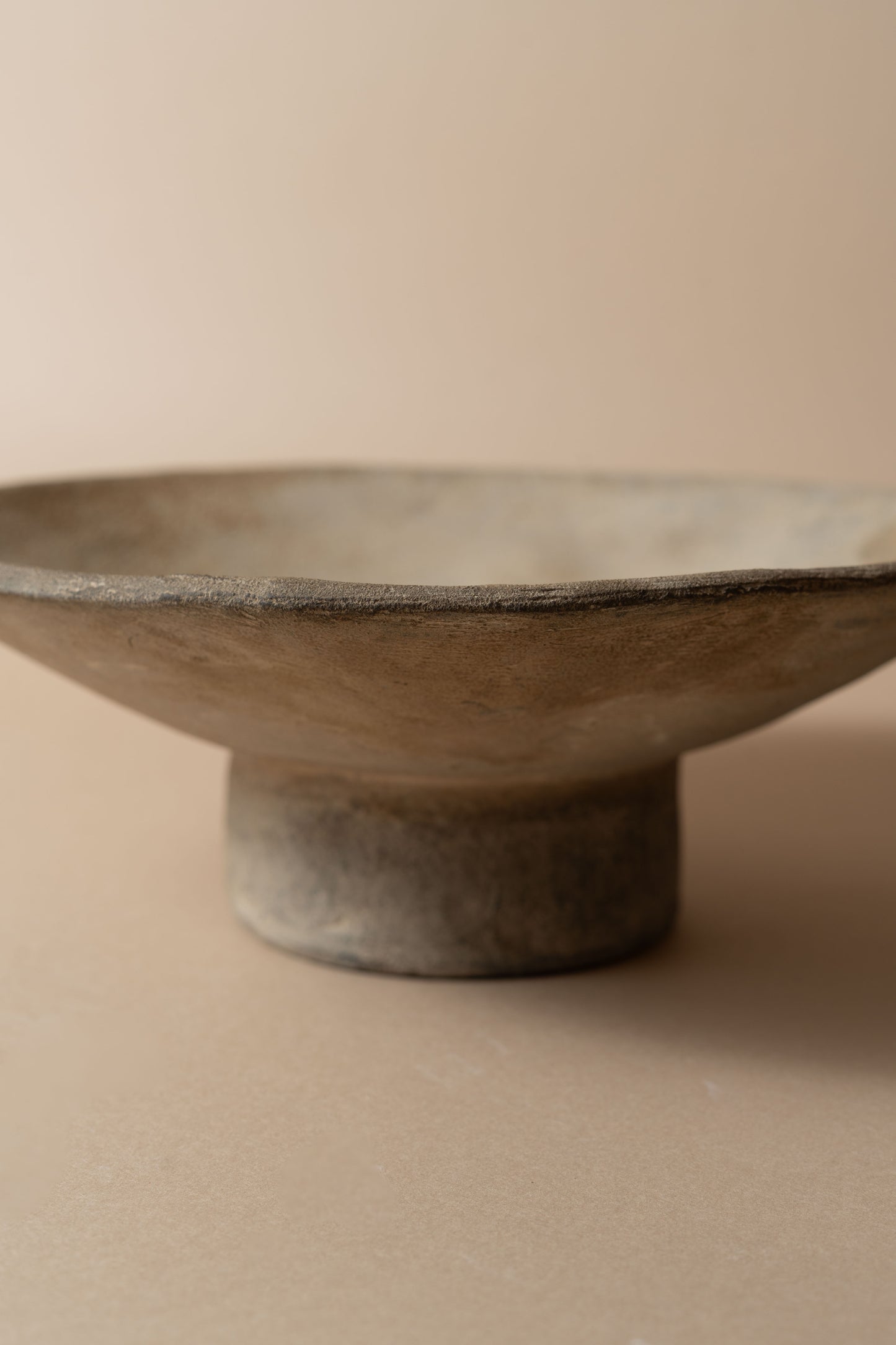 terracotta low pedestal bowl