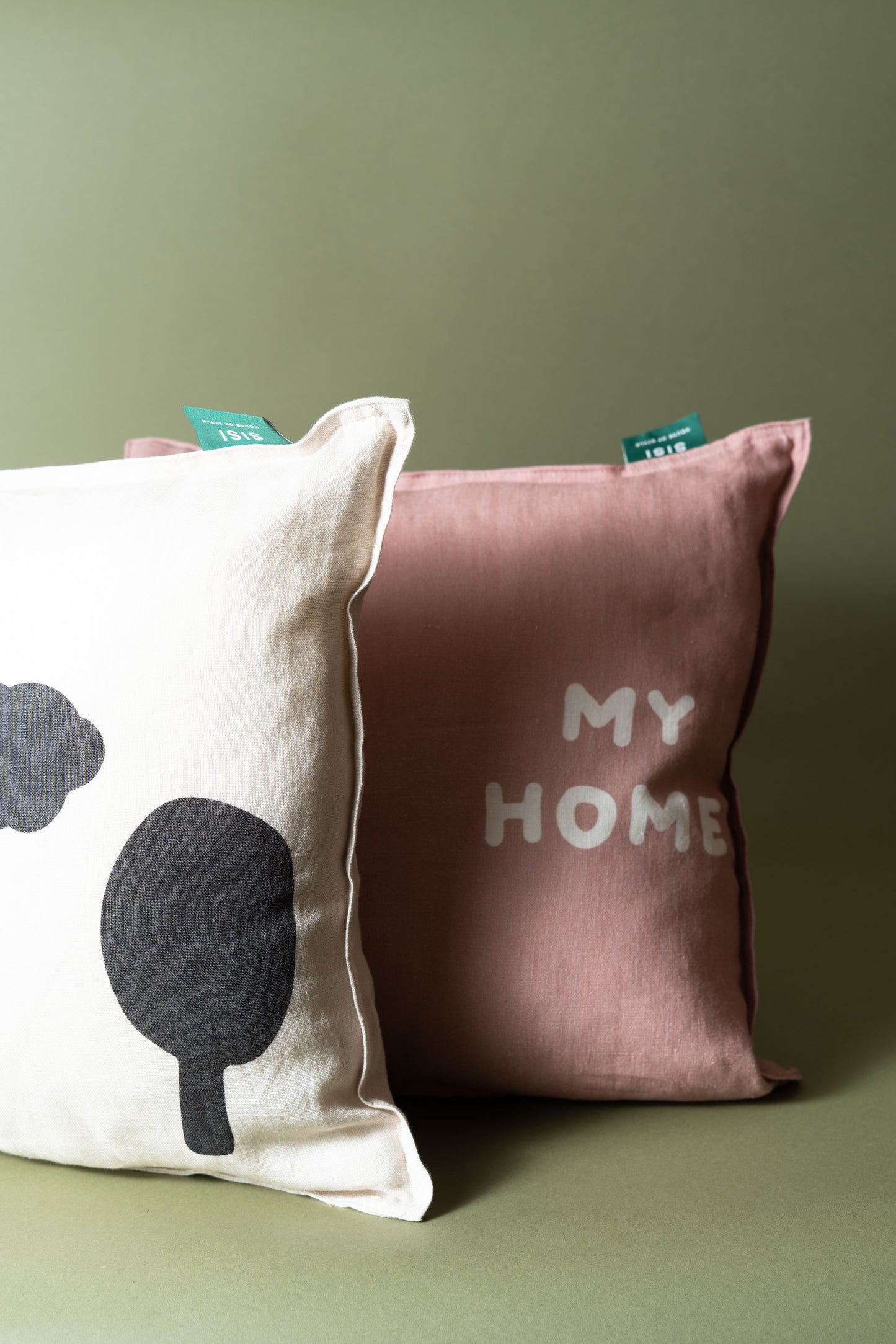 Sisi linen cushion, Cloud & tree