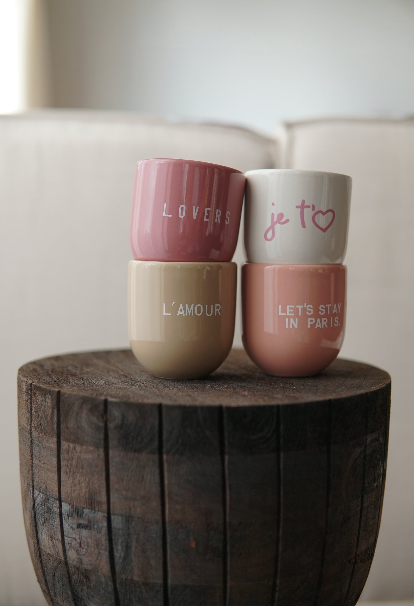 Sisi mug, Je t'eam white