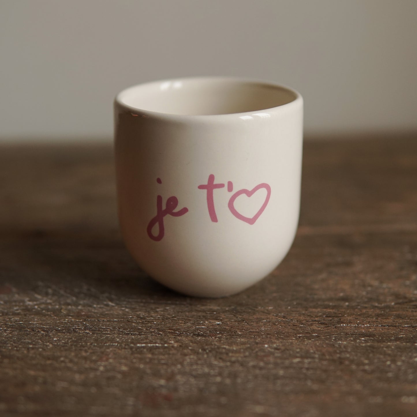 Sisi mug, Je t'eam white