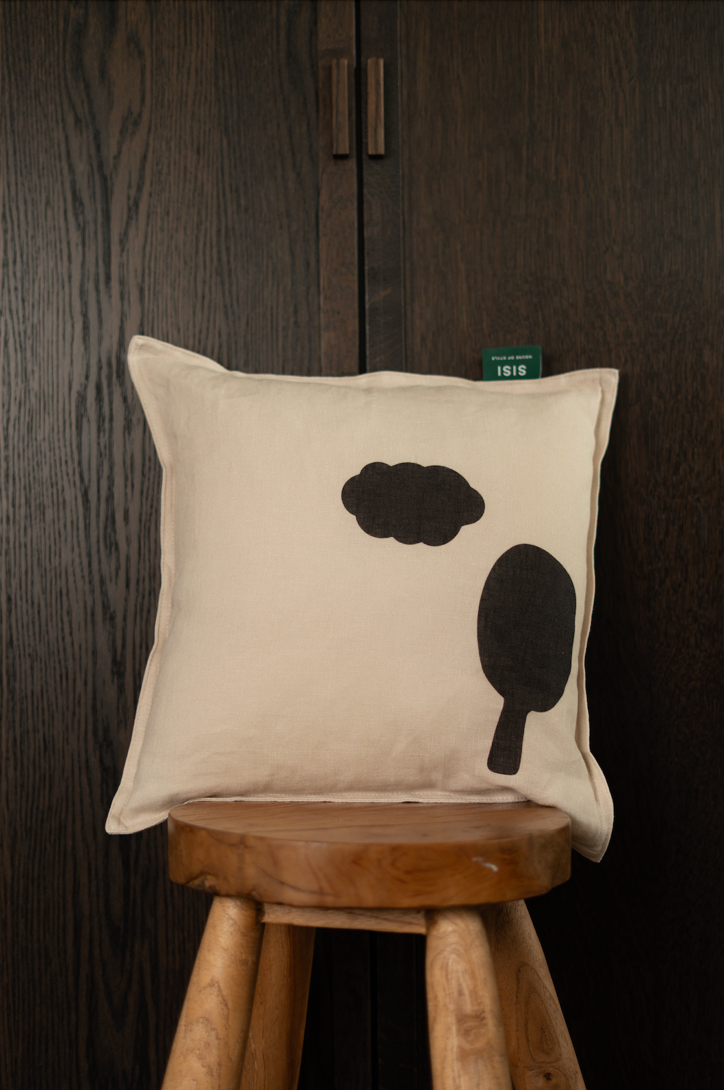 Sisi linen cushion, Cloud & tree