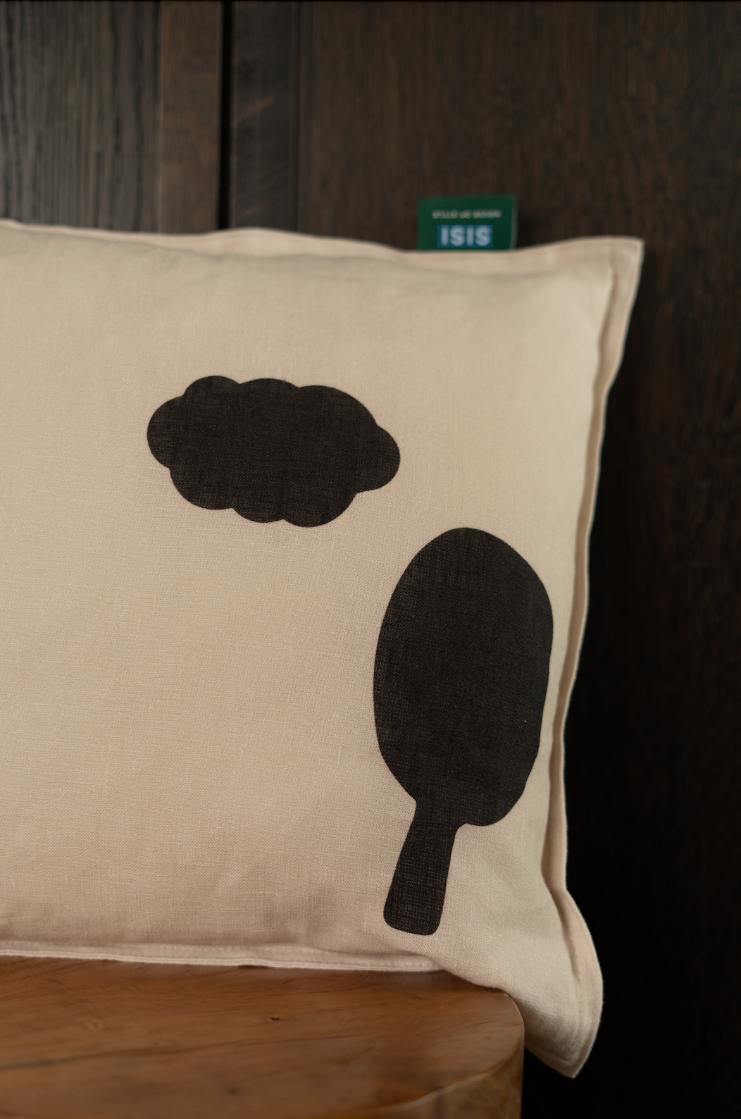 Sisi linen cushion, Cloud & tree