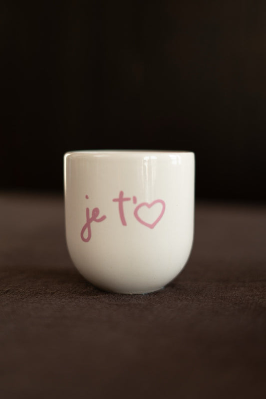 Sisi mug, Je t'eam white