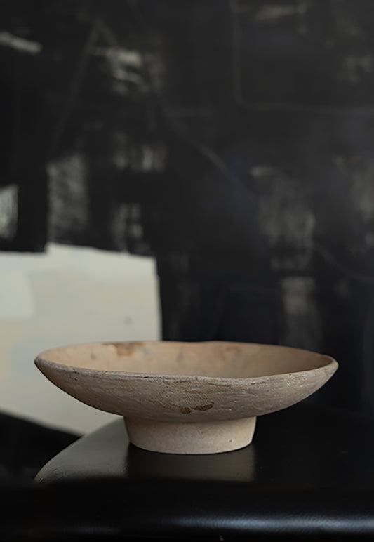 terracotta low pedestal bowl